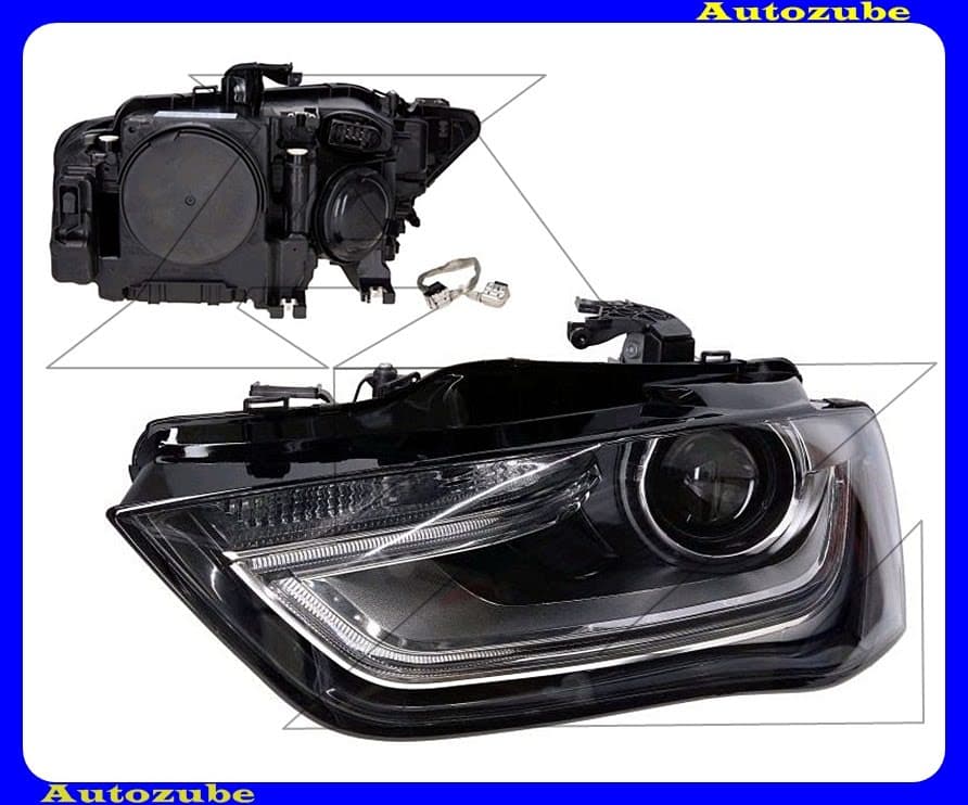 Fényszóró bal Bi-XENON (D3S/LED) motorral (izzó és elektronika nélkül) {TYC} Fényszóró bal Bi-XENON (D3S/LED) motorral (izzó és elektronika nélkül) {TYC}