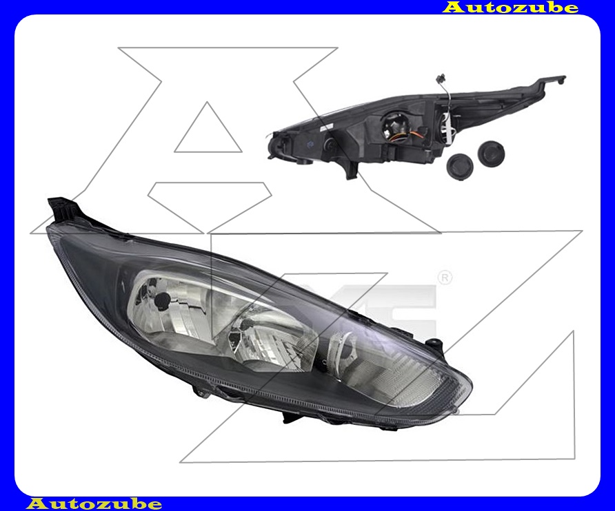 Fényszóró jobb fekete házas (H7/H15/W5W/PY21W) motorral {TYC} Fényszóró jobb fekete házas (H7/H15/W5W/PY21W) motorral {TYC}