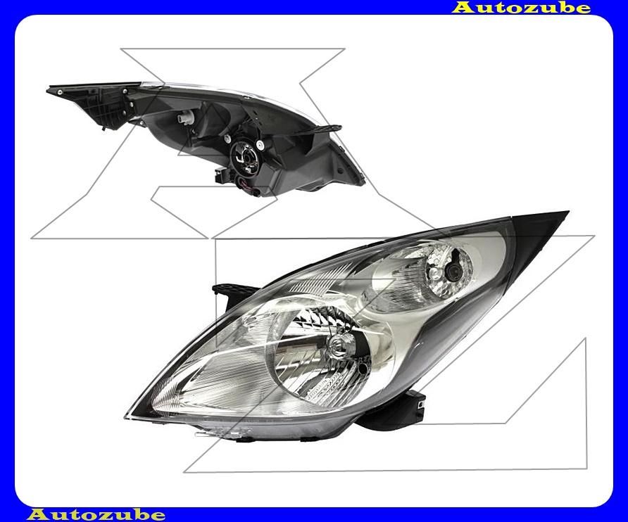 Fényszóró bal (H4) motorral {TYC} Fényszóró bal (H4) motorral {TYC}