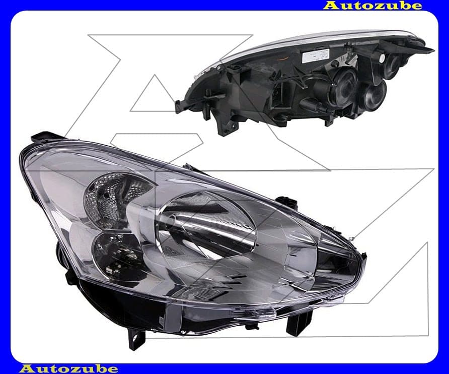 Fényszóró jobb (H4) motorral {TYC} Fényszóró jobb (H4) motorral {TYC}