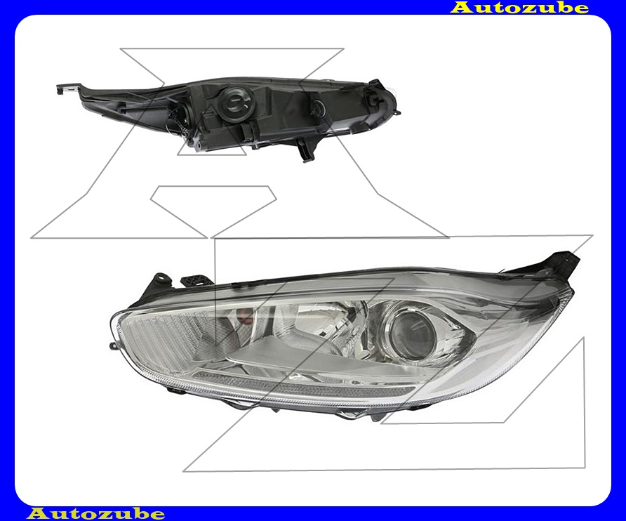 Fényszóró bal króm házas (H7/H1/LED) projektoros, nappali fénnyel, motorral {DEPO} Fényszóró bal króm házas (H7/H1/LED) projektoros, nappali fénnyel, motorral {DEPO}