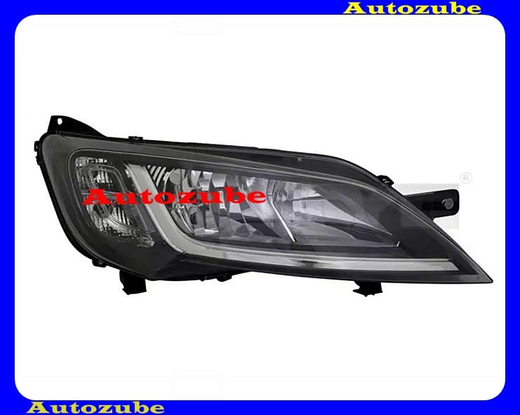 Fényszóró jobb (H7/H7/W21/5W) fekete keretes, nappali fénnyel, motorral {TYC} Fényszóró jobb (H7/H7/W21/5W) fekete keretes, nappali fénnyel, motorral {TYC}