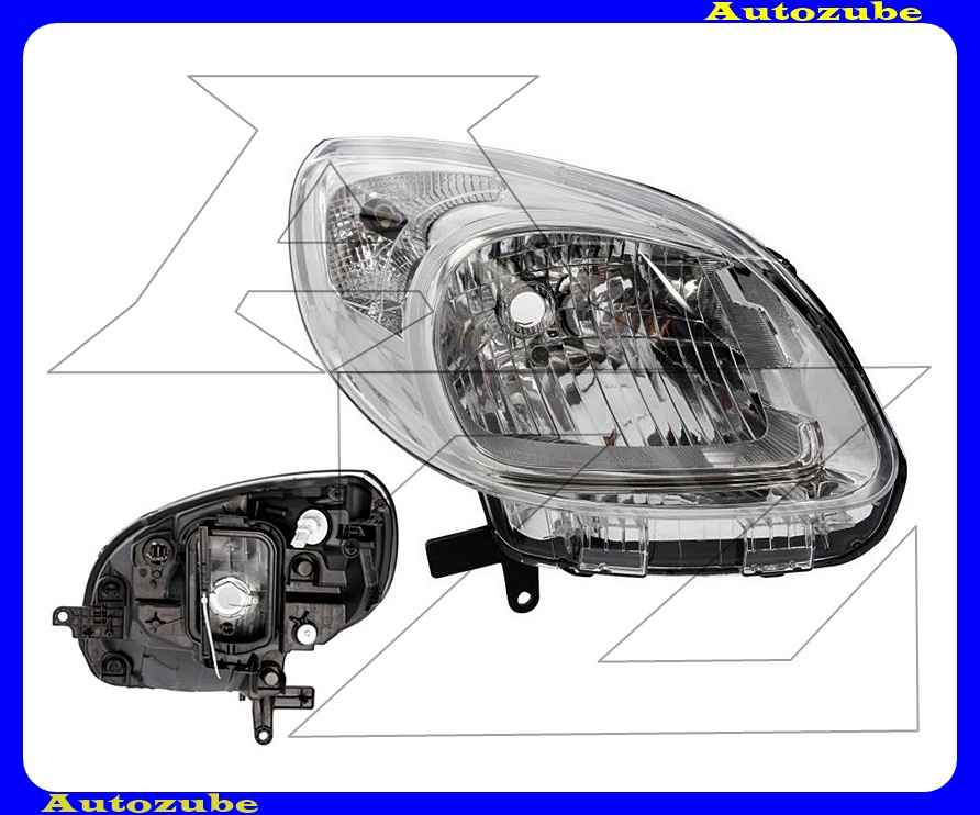 Fényszóró jobb króm házas (H4) (motor nélkül) {TYC} Fényszóró jobb króm házas (H4) (motor nélkül) {TYC}