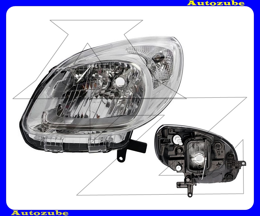 Fényszóró bal króm házas (H4) (motor nélkül) {TYC} Fényszóró bal króm házas (H4) (motor nélkül) {TYC}