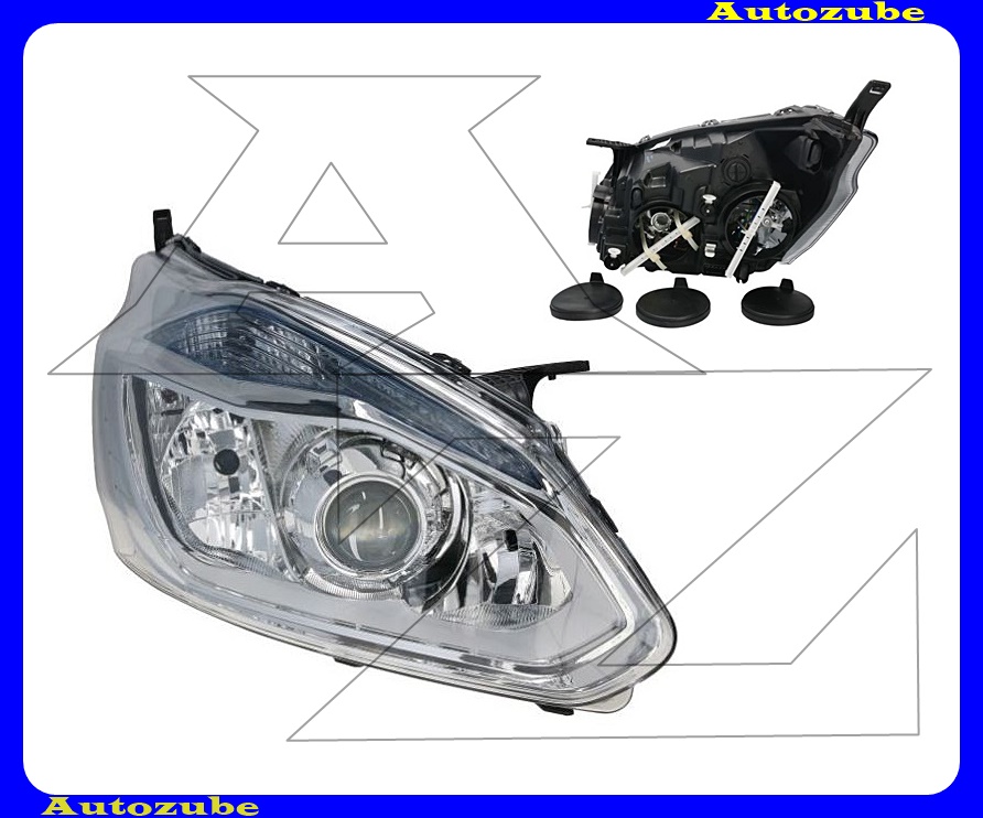 Fényszóró jobb (H7/H15/H1) króm házas, statikus kanyarkövetős, nappali fénnyel, motorral {TYC} Fényszóró jobb (H7/H15/H1) króm házas, statikus kanyarkövetős, nappali fénnyel, motorral {TYC}