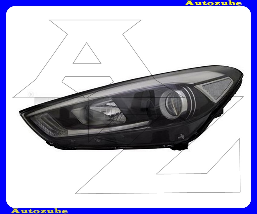 Fényszóró bal (H7/H7/LED) motorral {TYC} Fényszóró bal (H7/H7/LED) motorral {TYC}