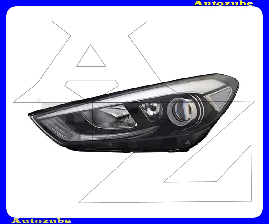Fényszóró bal (H7/H7/H7/LED) motorral {TYC} Fényszóró bal (H7/H7/H7/LED) motorral {TYC}