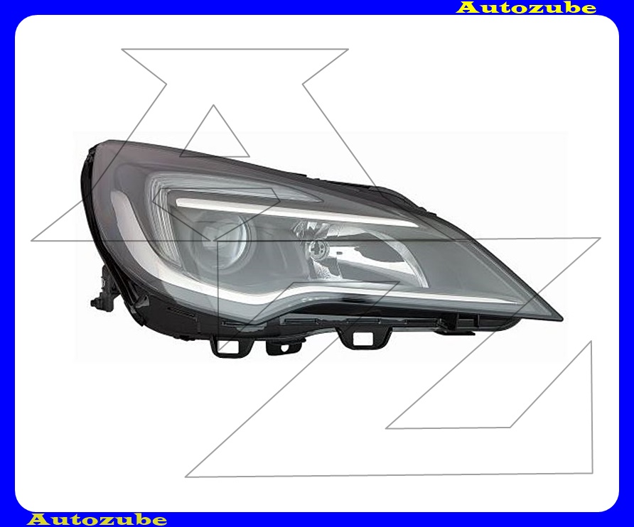 Fényszóró jobb (H7/H1/LED) fekete házas, motorral, LED vezérlő nélkül nappali fényhez/helyzetjelzőhöz {TYC} Fényszóró jobb (H7/H1/LED) fekete házas, motorral, LED vezérlő nélkül nappali fényhez/helyzetjelzőhöz {TYC}