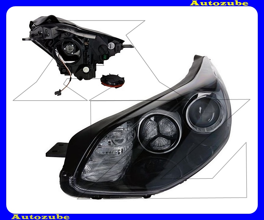 Fényszóró bal (HB3/LED) nappali fénnyel, motorral {TYC} Fényszóró bal (HB3/LED) nappali fénnyel, motorral {TYC}