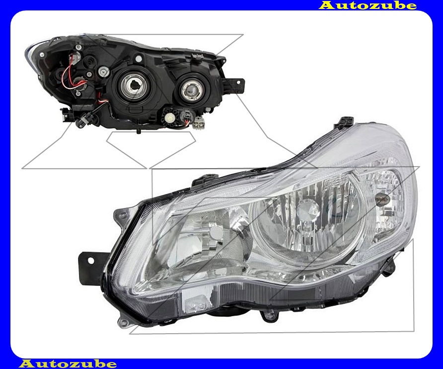 Fényszóró bal (HB3/H11) motorral {TYC} Fényszóró bal (HB3/H11) motorral {TYC}