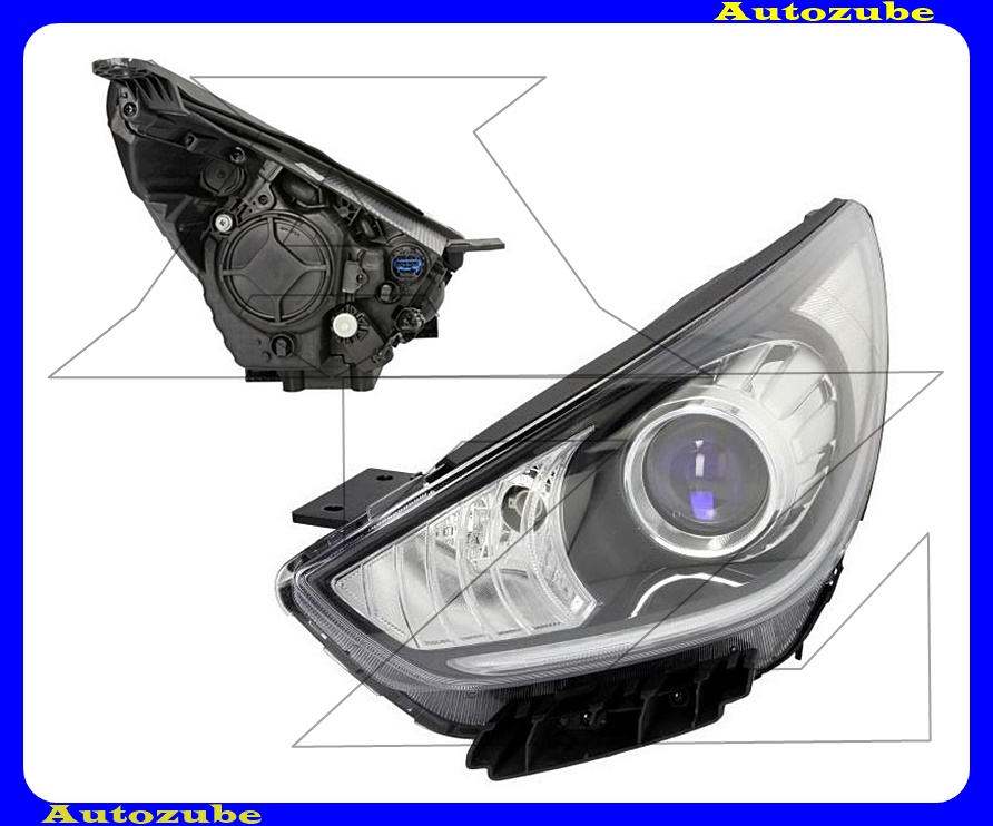 Fényszóró bal XENON (D8S/LED) motorral (izzó és elektronika nélkül) {DEPO} Fényszóró bal XENON (D8S/LED) motorral (izzó és elektronika nélkül) {DEPO}