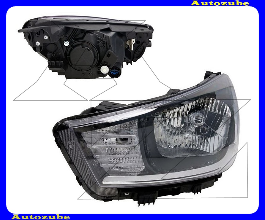 Fényszóró bal (H4) motorral {TYC} Fényszóró bal (H4) motorral {TYC}