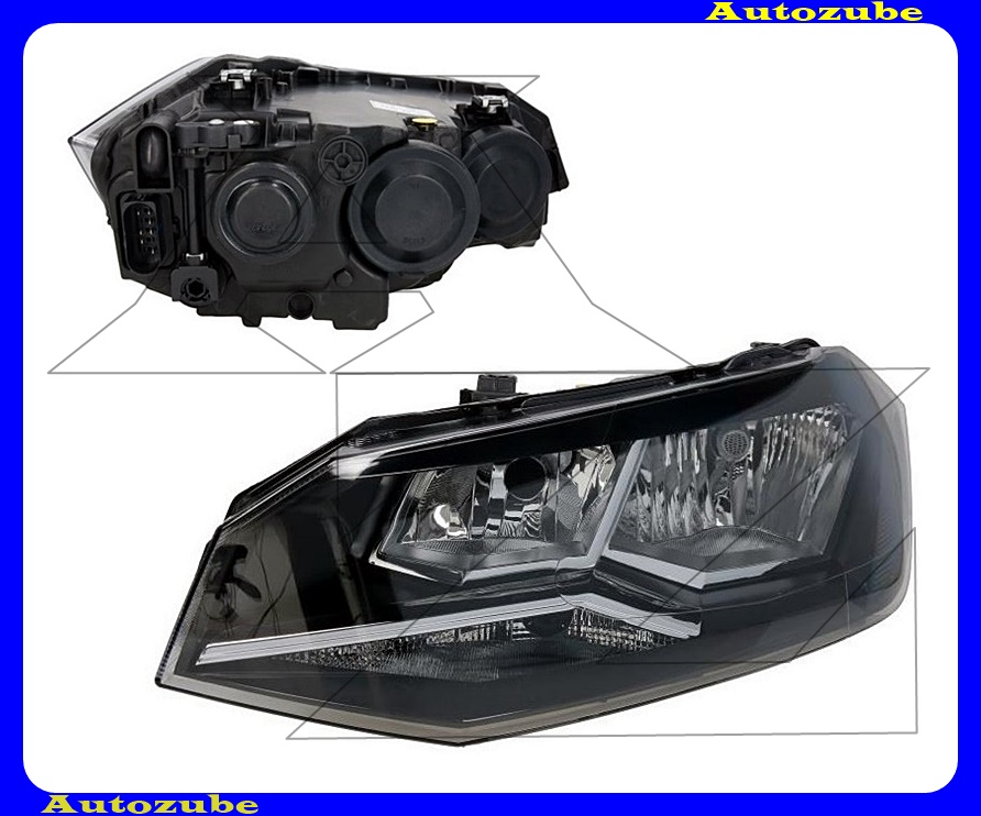 Fényszóró bal (H7/H7) motorral {TYC} Fényszóró bal (H7/H7) motorral {TYC}