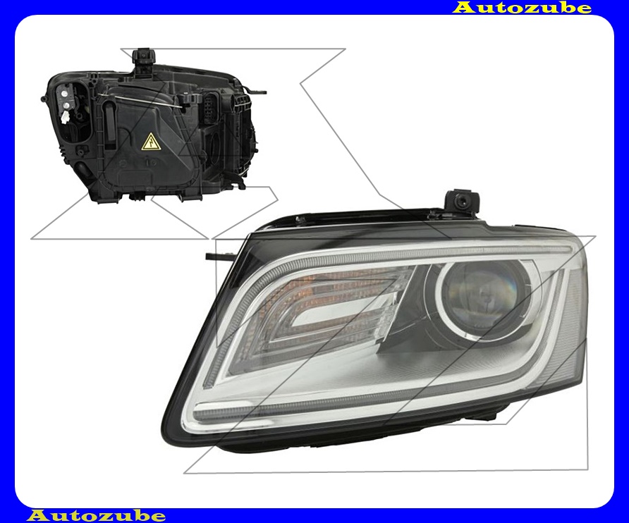 Fényszóró bal BI-XENON (D3S/LED/PY21W) motorral (izzó és elektronika nélkül) {TYC} Fényszóró bal BI-XENON (D3S/LED/PY21W) motorral (izzó és elektronika nélkül) {TYC}