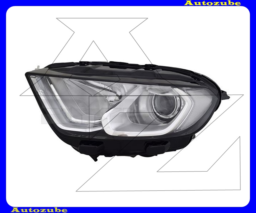 Fényszóró bal (H1/H18/LED) króm betéttel, motorral {TYC} Fényszóró bal (H1/H18/LED) króm betéttel, motorral {TYC}