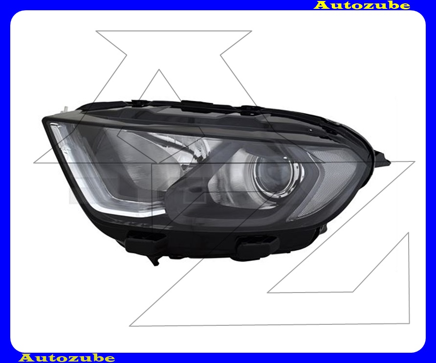Fényszóró bal (H1/H18/LED) fekete betéttel, motorral {TYC} Fényszóró bal (H1/H18/LED) fekete betéttel, motorral {TYC}