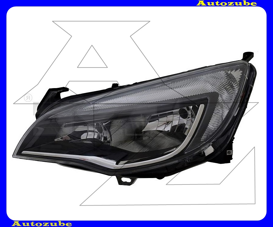 Fényszóró bal (H7/H7/W21/5W) krómdíszléccel, nappali fénnyel, motorral Fényszóró bal (H7/H7/W21/5W) krómdíszléccel, nappali fénnyel, motorral