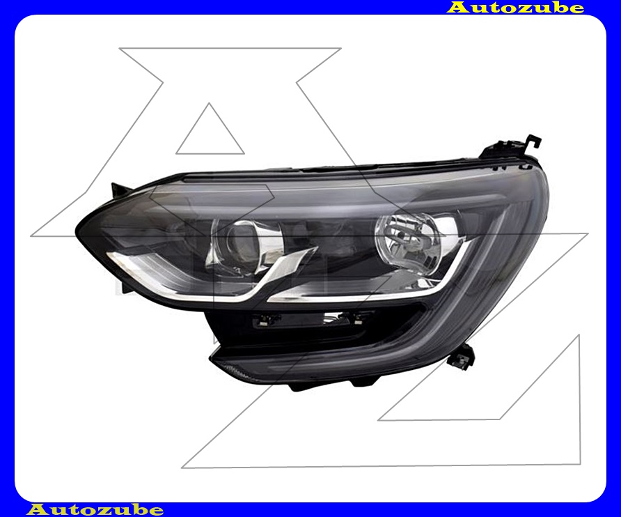 Fényszóró bal (H7/H7/LED) alul nappali fénnyel, fekete betéttel, motor nélkül {TYC} Fényszóró bal (H7/H7/LED) alul nappali fénnyel, fekete betéttel, motor nélkül {TYC}