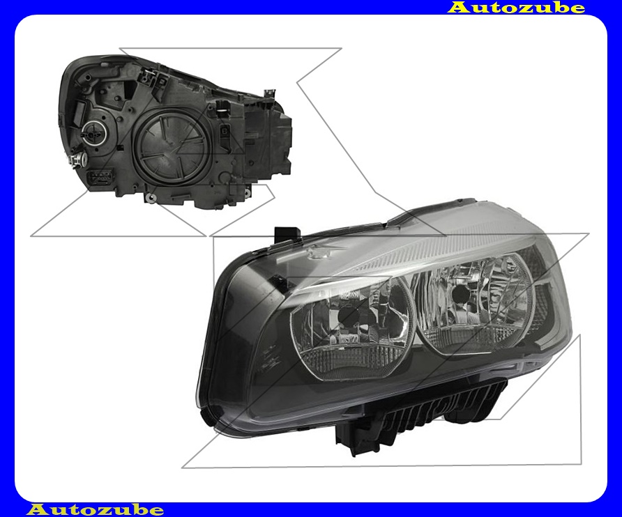 Fényszóró bal (H7/H7/LED) motorral {DEPO} Fényszóró bal (H7/H7/LED) motorral {DEPO}