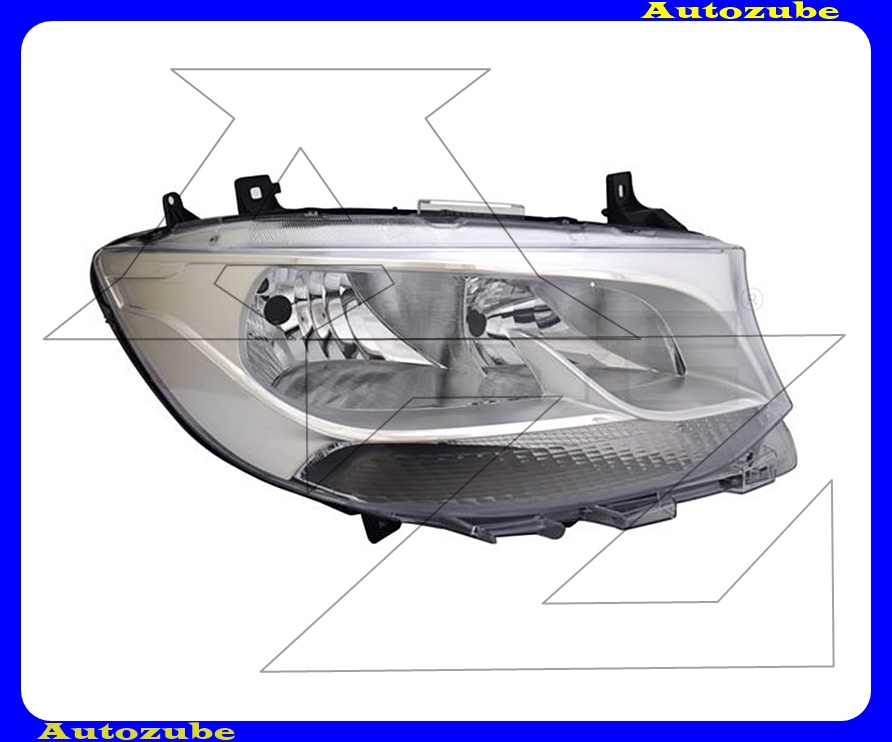 Fényszóró jobb, króm házas (H15/H7/PY21W/W5W) motorral {TYC} Fényszóró jobb, króm házas (H15/H7/PY21W/W5W) motorral {TYC}
