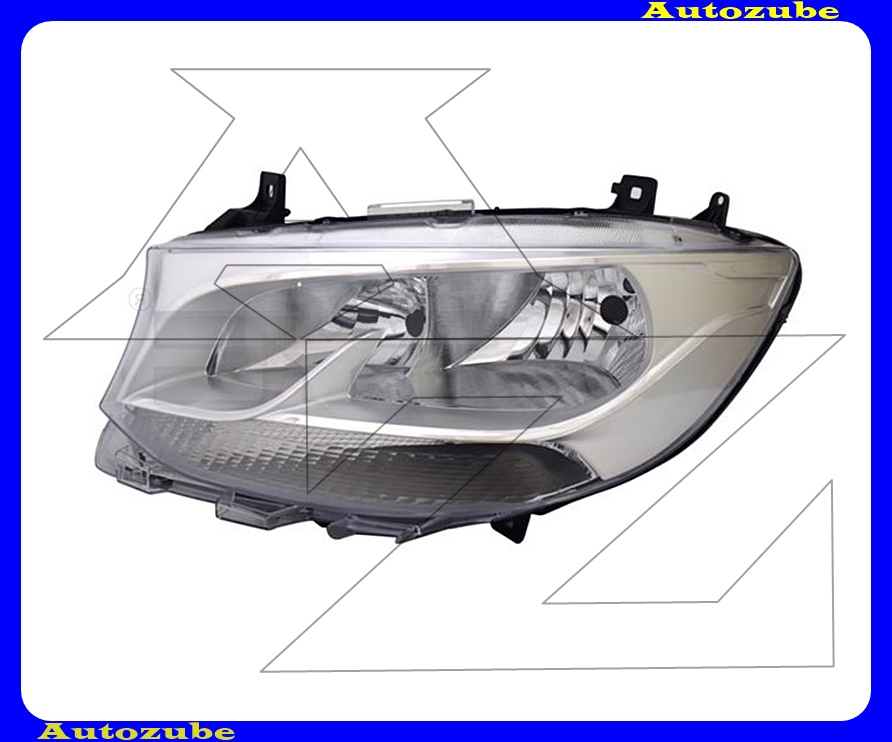 Fényszóró bal, króm házas (H15/H7/PY21W/W5W) motorral {TYC} Fényszóró bal, króm házas (H15/H7/PY21W/W5W) motorral {TYC}