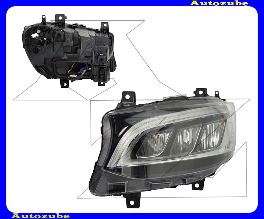 Fényszóró bal (LED) motorral, LED-del,Vezérlőegység nélkül,LED vezérlő nélkül nappali fényhez/helyzetjelzőhöz, LED vezérlő nélkül villogóhoz {TYC} Fényszóró bal (LED) motorral, LED-del,Vezérlőegység nélkül,LED vezérlő nélkül nappali fényhez/helyzetjelzőhöz, LED vezérlő nélkül villogóhoz {TYC}