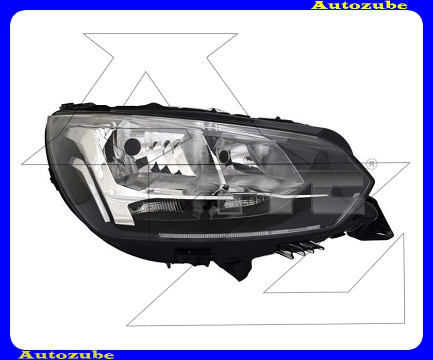 Fényszóró jobb (H18/H9/W21/5W) nappali fénnyel, motorral {TYC} Fényszóró jobb (H18/H9/W21/5W) nappali fénnyel, motorral {TYC}