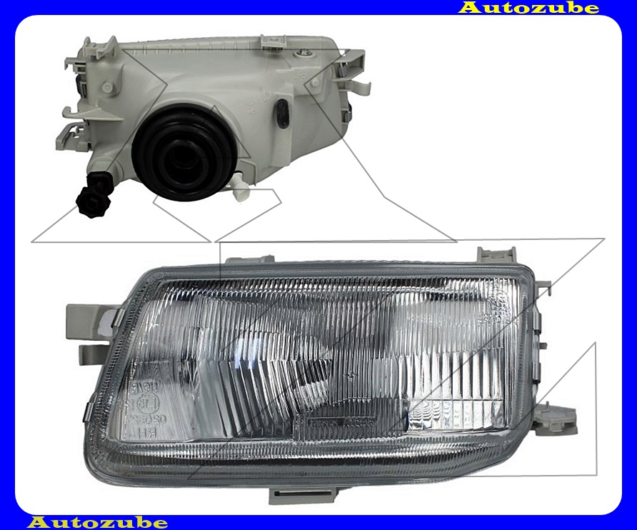 Fényszóró bal (H4) manuális {TYC} Fényszóró bal (H4) manuális {TYC}