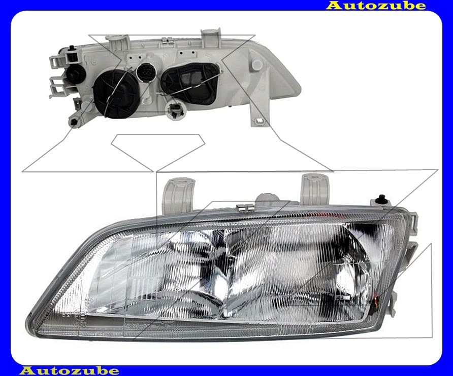 Fényszóró bal (2xH1) kézi/elektromos állítású is. {DEPO} Fényszóró bal (2xH1) kézi/elektromos állítású is. {DEPO}