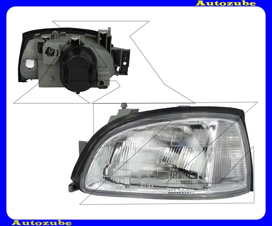 Fényszóró bal (H4) kézi/elektromos állítású is. {DEPO} Fényszóró bal (H4) kézi/elektromos állítású is. {DEPO}