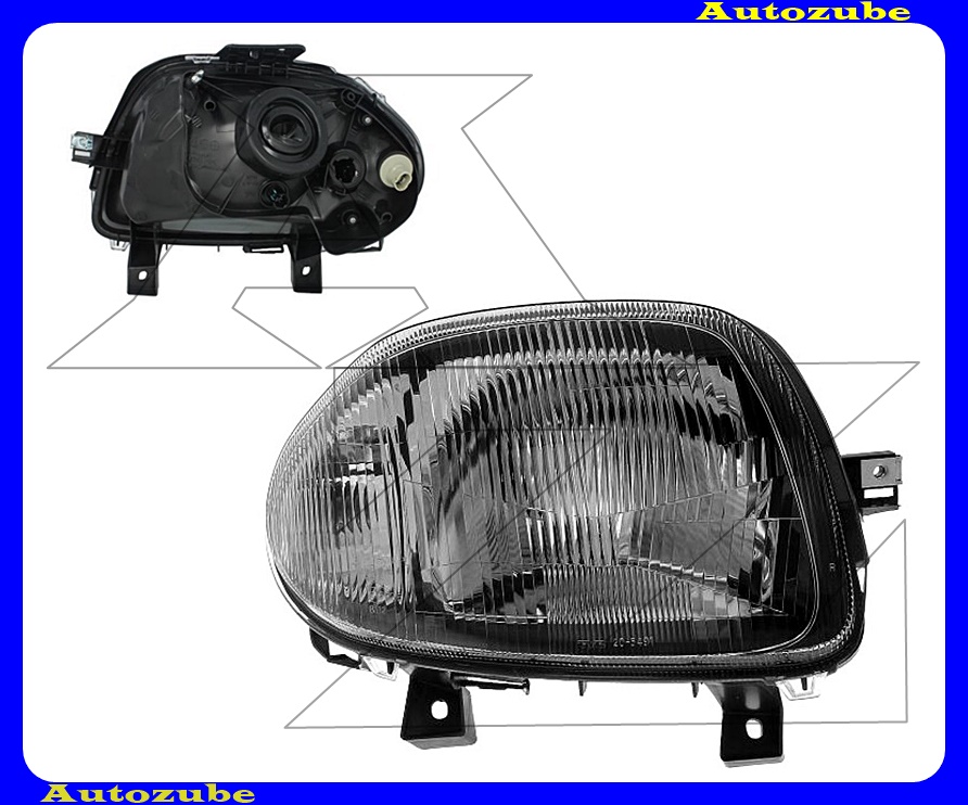 Fényszóró jobb (H4) kézi/elektromos állítású is. {TYC} Fényszóró jobb (H4) kézi/elektromos állítású is. {TYC}