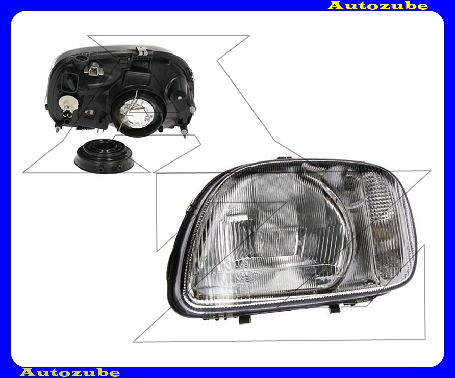 Fényszóró bal (H4) (motor nélkül) {TYC} Fényszóró bal (H4) (motor nélkül) {TYC}