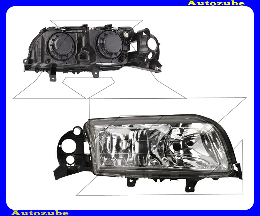 Fényszóró jobb (H7/H7) (motor nélkül) {TYC} Fényszóró jobb (H7/H7) (motor nélkül) {TYC}