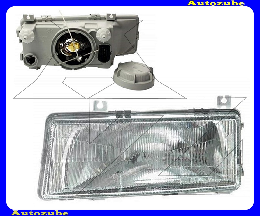 Fényszóró bal (H4) (motor nélkül) {TYC} Fényszóró bal (H4) (motor nélkül) {TYC}