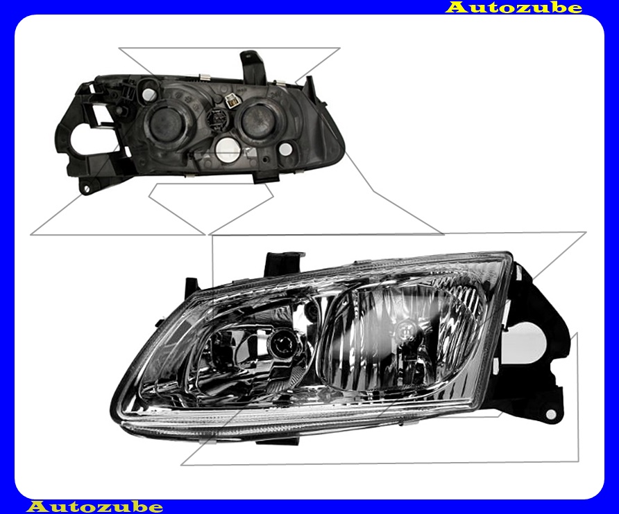 Fényszóró bal (H7/H1) (motor nélkül) {TYC} Fényszóró bal (H7/H1) (motor nélkül) {TYC}
