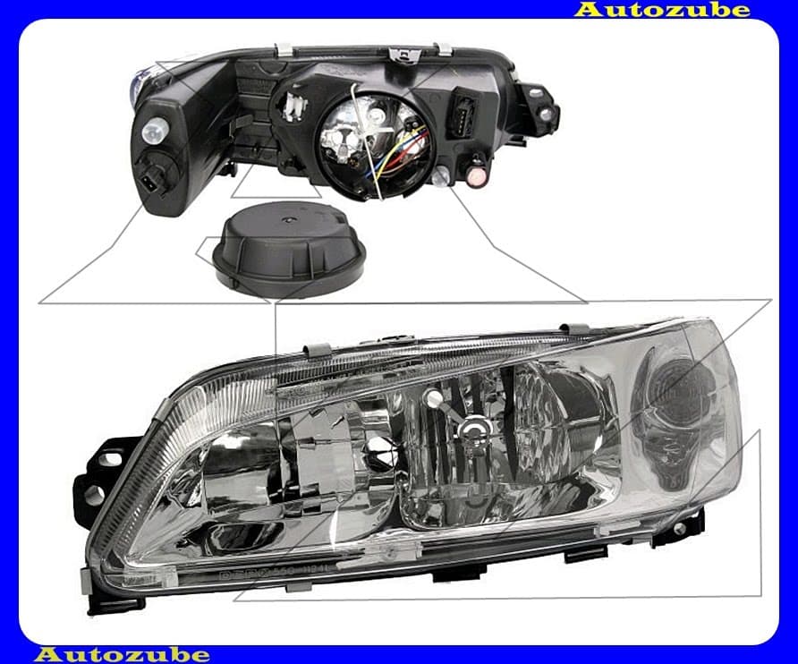 Fényszóró bal (H7/H7) (motor nélkül) {TYC} Fényszóró bal (H7/H7) (motor nélkül) {TYC}