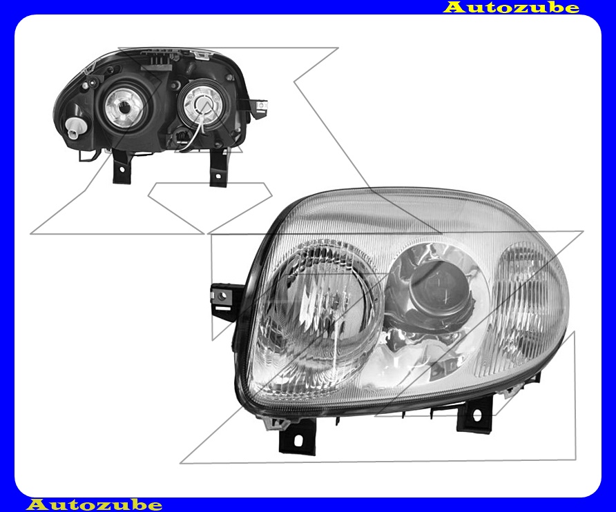 Fényszóró bal projektoros (HB3/H7) motor nélkül {TYC} Fényszóró bal projektoros (HB3/H7) motor nélkül {TYC}
