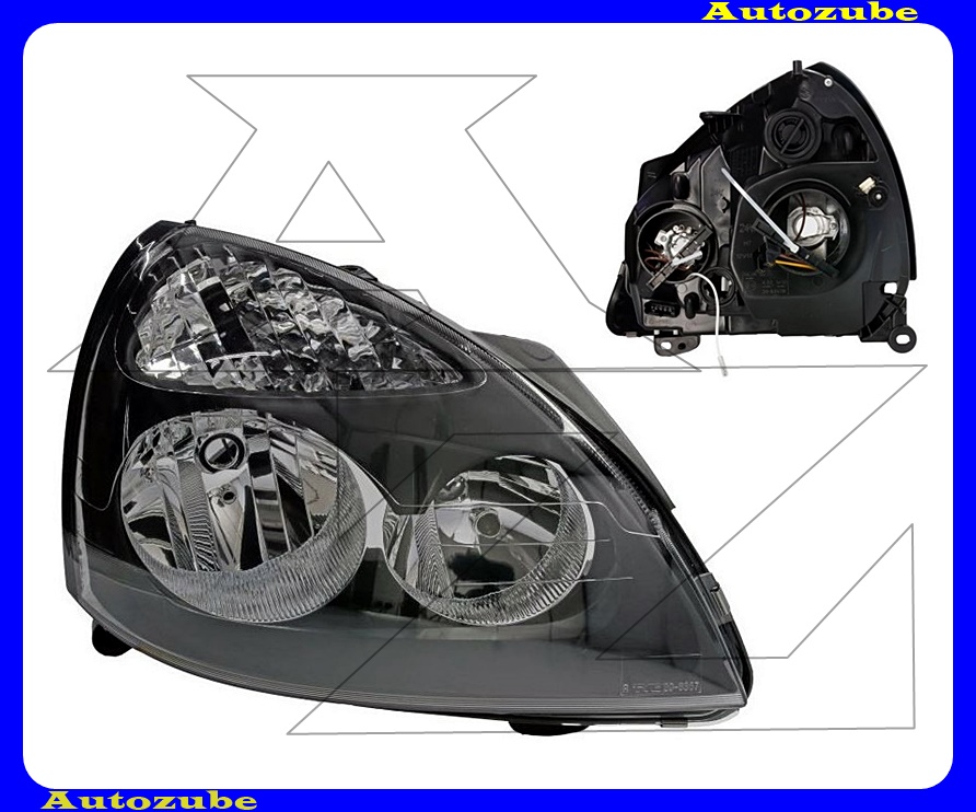 Fényszóró jobb, fekete házas (H7/H1) motor nélkül {TYC} Fényszóró jobb, fekete házas (H7/H1) motor nélkül {TYC}