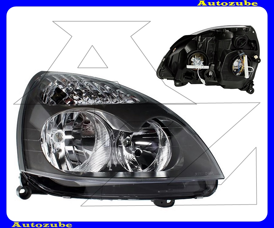 Fényszóró jobb, szürke házas (H7/H1) motor nélkül {TYC} Fényszóró jobb, szürke házas (H7/H1) motor nélkül {TYC}