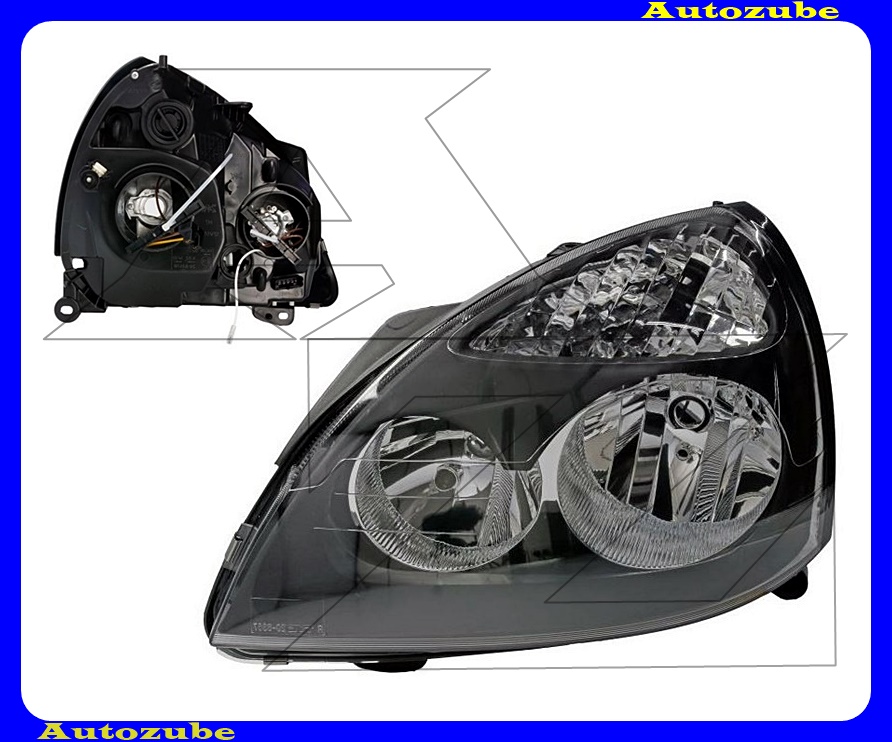 Fényszóró bal, fekete házas (H7/H1) motor nélkül {TYC} Fényszóró bal, fekete házas (H7/H1) motor nélkül {TYC}