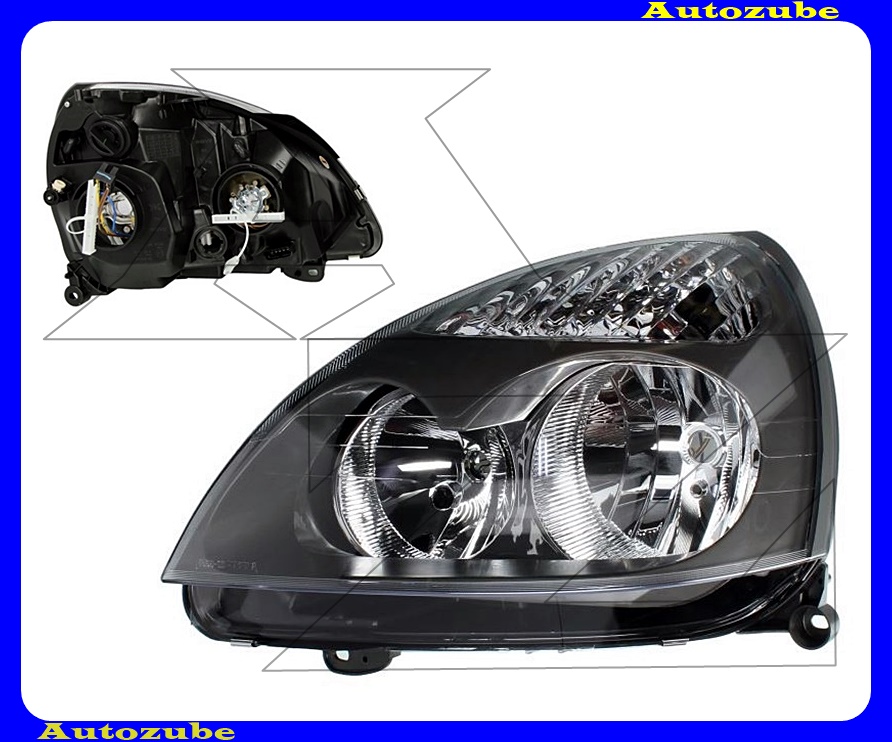 Fényszóró bal, szürke házas (H7/H1) motor nélkül {TYC} Fényszóró bal, szürke házas (H7/H1) motor nélkül {TYC}