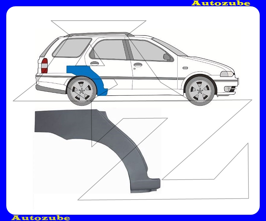 Hátsó sárvédő javítóív jobb Hátsó sárvédő javítóív jobb