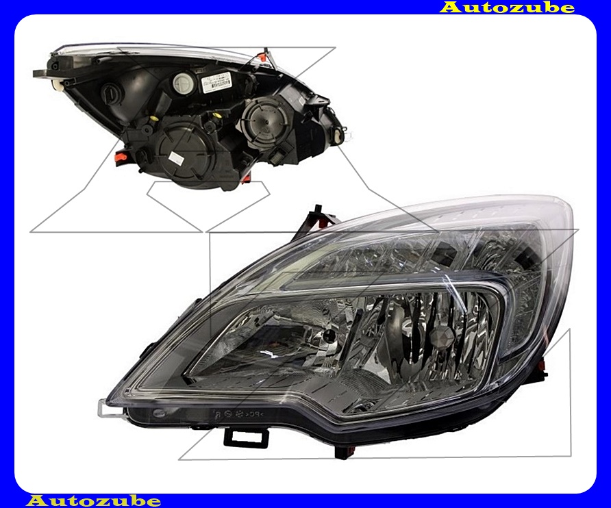 Fényszóró bal (H7/H1) motorral {VISTEON} Fényszóró bal (H7/H1) motorral {VISTEON}