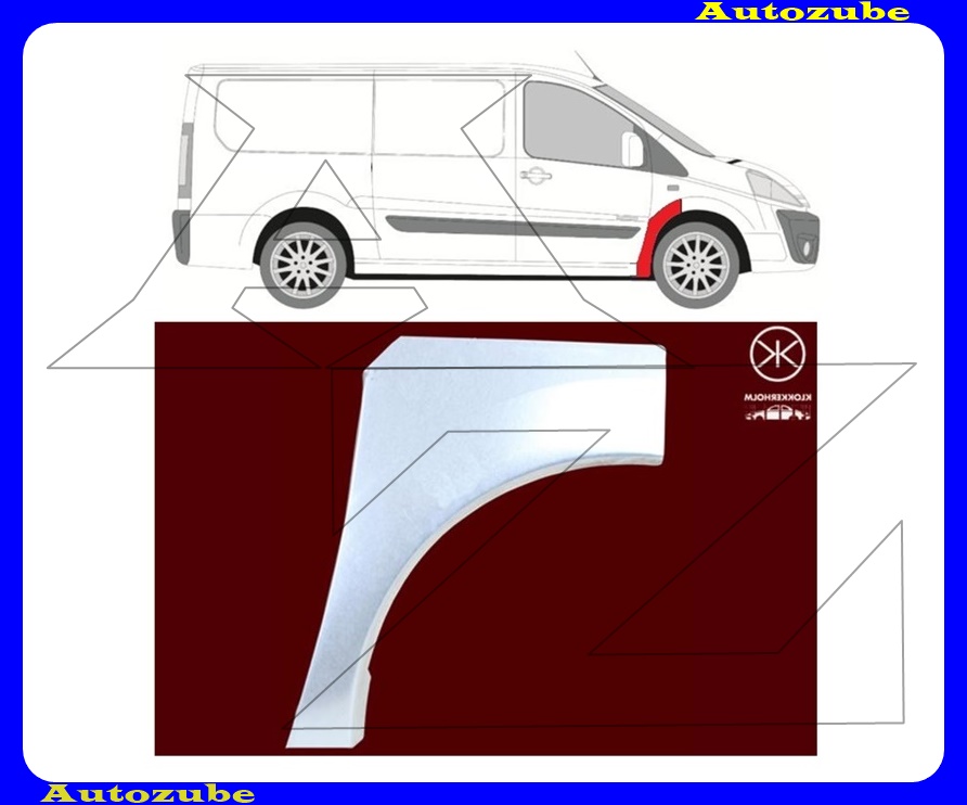Első sárvédő hátsó alsó rész jobb 