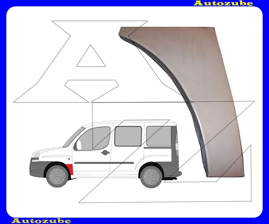 Első sárvédő hátsó alsó rész bal (javítólemez) {KLOKKERHOLM} Első sárvédő hátsó alsó rész bal (javítólemez) {KLOKKERHOLM}