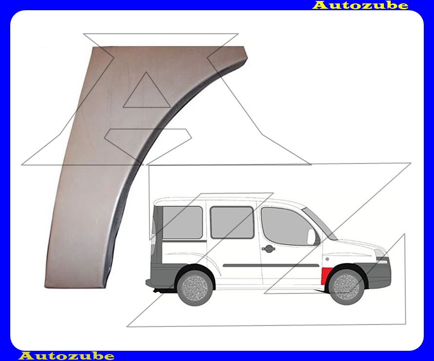 Első sárvédő hátsó alsó rész jobb (javítólemez) {KLOKKERHOLM} Első sárvédő hátsó alsó rész jobb (javítólemez) {KLOKKERHOLM}