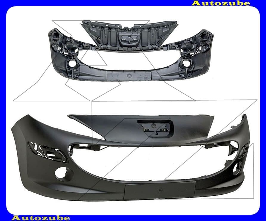 Első lökhárító alapozott, ködlámpás Első lökhárító alapozott, ködlámpás