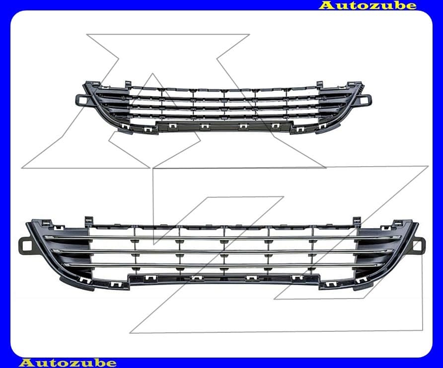 Első lökhárító rács középső alsó, krómdíszlécekkel Első lökhárító rács középső alsó, krómdíszlécekkel