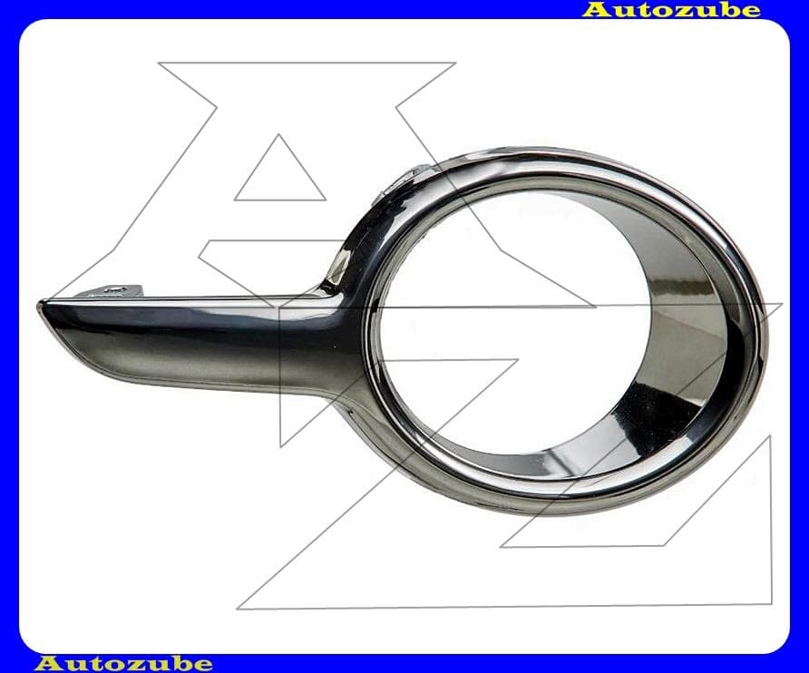 Első lökhárító ködlámpakeret jobb, fekete krómozott Első lökhárító ködlámpakeret jobb, fekete krómozott