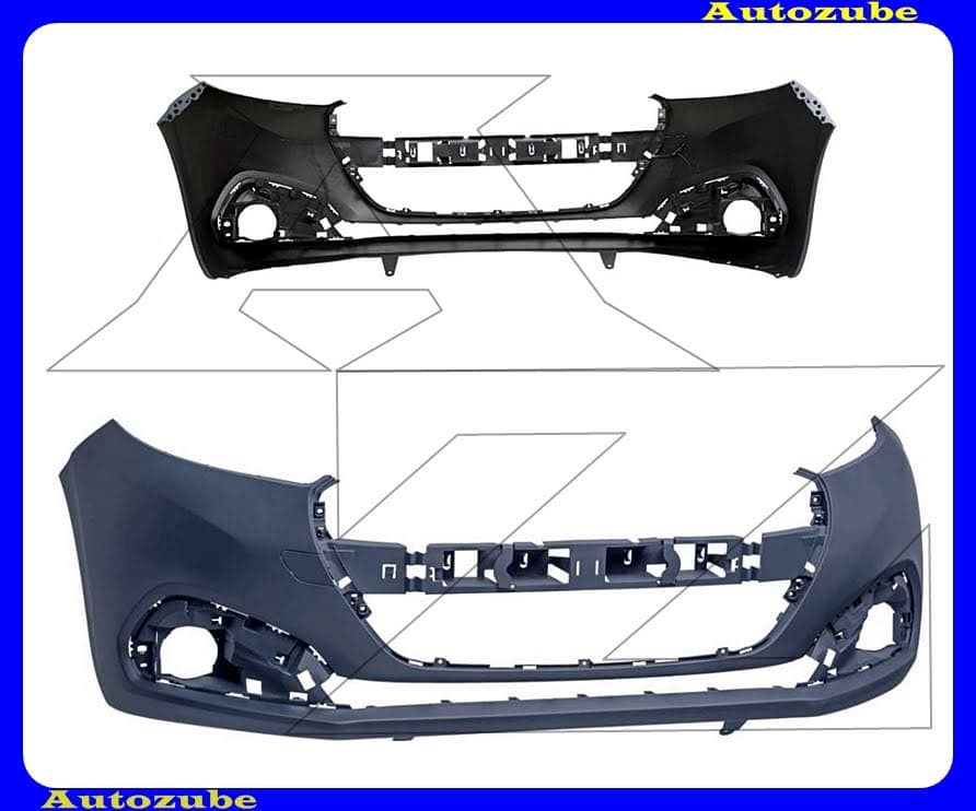 Első lökhárító alapozott, szenzor jelöléssel Első lökhárító alapozott, szenzor jelöléssel